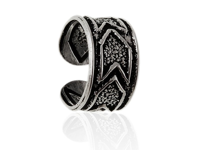 Kolczyk nausznica ciemne srebro 925 kn001 - 0,4g.