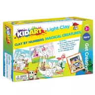 Zabawki kreatywne - Kid Art: Modeluj według numerów! Zestaw plasteliny - Magiczne stworzenia - miniaturka - grafika 1
