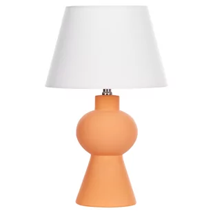 Lampa stołowa ceramiczna pomarańczowa FABILOS - Lampy stojące - miniaturka - grafika 1