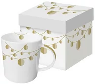 Kubki - DUŻY PORCELANOWY KUBEK Złote Bombki - w PUDEŁKU - miniaturka - grafika 1