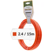 Akcesoria do kos i kosiarek - Żyłka tnąca 2.4/15m k kwadrat pomarańcz PIN004 - OFICJALNY DYSTRYBUTOR - AUTORYZOWANY DEALER CEDRUS - miniaturka - grafika 1