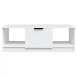 Lumarko Stolik kawowy, biały, 102x50x36 cm, materiał drewnopochodny - Ławy i stoliki kawowe - miniaturka - grafika 4