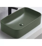 Meble łazienkowe - UN-KAMA-MFG-60 Umywalka/Washabsin/Matowa Zieleń Lasu/Matt Forest Green 61 cm - miniaturka - grafika 1