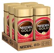 Kawa - NESCAFÉ Złoto odtłuszczona kawa, rozpuszczalna kawa ziarnista z wyselekcjonowanych ziaren kawy, bez kofeiny, pełna i aromatyczna, opakowanie 6 sztuk (6 x 100 g) - miniaturka - grafika 1