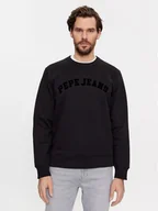 Bluzy męskie - Pepe Jeans Bluza Randall PM582557 Czarny Regular Fit - miniaturka - grafika 1