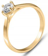 Pierścionki - ZŁOTY KLASYCZNY PIERŚCIONEK ZARĘCZYNOWY 585 - miniaturka - grafika 1