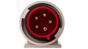 Gniazdka elektryczne - Wtyczka tablicowa kątowa 32A 5P 400V czerwona IP67 TWIST 777252-6 - miniaturka - grafika 1