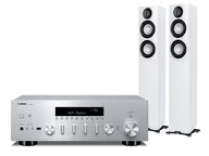 Zestawy stereo - Yamaha R-N600A (srebrny) + Carina FS247.4 (biały) - miniaturka - grafika 1