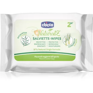Chicco NaturalZ Protective & Refreshing Wipes chusteczki odstraszające komary 2 m+ 20 szt. - Chusteczki nawilżane - miniaturka - grafika 1