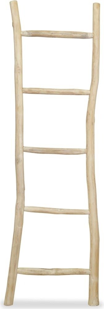 Drabinka na ręczniki z 5 szczeblami z drewna tekowego 45 x 150 cm