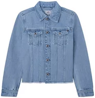 Kurtki i płaszcze dla dziewczynek - Pepe Jeans ISA Jacket kurtka dżinsowa dla dziewczynek i dziewczynek, Niebieski (Denim), 18 anni - miniaturka - grafika 1