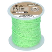 Inne mocowania - Suki Sznurek 2 mm x 50 m pleciony neonowy zielony - miniaturka - grafika 1