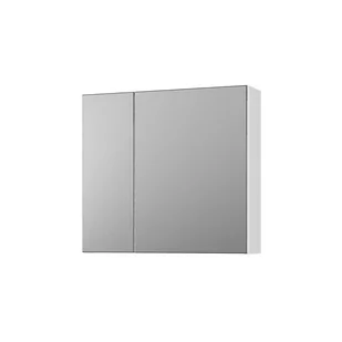 Szafka łazienkowa wisząca z lustrem Krofam Arco 60 cm biały połysk 149-0016 - Szafki łazienkowe - miniaturka - grafika 1