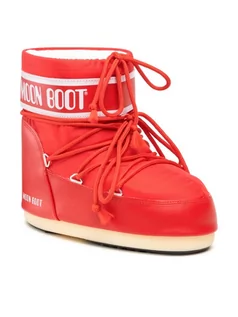 Buty dla dziewczynek - Moon Boot Śniegowce Icon Low Nylon 14093400009 D Czerwony - grafika 1