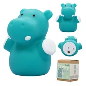 Lampy stojące - Lampka nocna LED na baterie BPA free REER - hipopotam - miniaturka - grafika 1