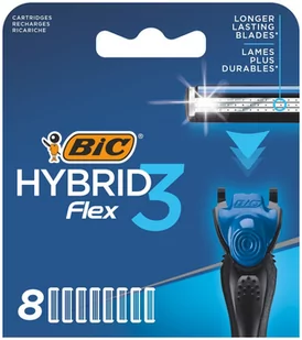 Bic Flex 3 Hybrid- Wkłady do maszynki 8szt - Akcesoria i części do maszynek do golenia - miniaturka - grafika 1