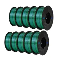 Filamenty i akcesoria do drukarek 3D - filament do drukarek 3D, Tri-Color Silk PLA, średnica 175 mm, kolor specjalny, niebieski zielony pomarańczowy - miniaturka - grafika 1
