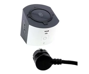 Legrand Przedłużacz - 2X2P+Z+IND+USB AC 2M-BIAŁO/CZARNY  - Listwy zasilające - miniaturka - grafika 1