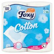 Papier toaletowy - Foxy Cotton Papier toaletowy King Size 5 warstw 4szt - miniaturka - grafika 1