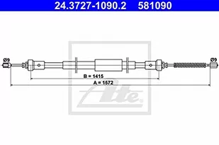 ATE LINKA HAMULCA 24.3727-1090.2 RENAULT MODUS 1.5DCI 90 10 - Linki hamulca postojowego - miniaturka - grafika 1