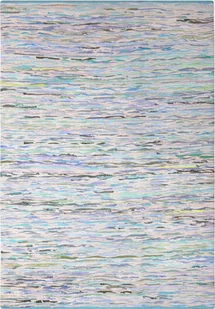 Dywan patchworkowy MY-RUG, Rajesh, 230x160, dywan Chindi jasnoniebieski, wykonany z resztek bawełny z recyklingu, łaty, ręcznie tkany, dwustronny, prostokątny - Dywany - miniaturka - grafika 1