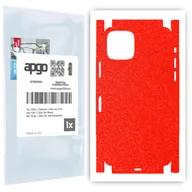 Szkła hartowane na telefon - Folia naklejka skórka strukturalna na TYŁ+BOKI do Apple iPhone 11 Pro -  Czerwony Pastel Matowy Chropowaty Baranek - apgo SKINS - miniaturka - grafika 1