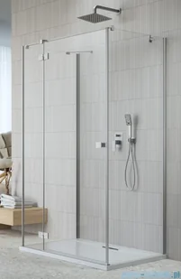 Radaway Essenza Brushed Nickel Kdj+S kabina 75x80x75cm lewa szczotkowany nikiel 1384049-01-01/1385021-91-01L/1384049-01-01 - Kabiny prysznicowe - miniaturka - grafika 1
