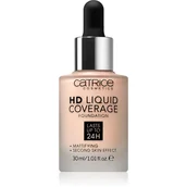 Podkłady do twarzy - Catrice HD Liquid Coverage Foundation 24H matujący podkład do twarzy 002 Porcelain Beige 30ml - miniaturka - grafika 1