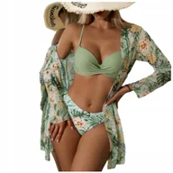 Stroje kąpielowe - TRZYCZĘŚCIOWY STRÓJ KĄPIELOWY WYSOKI STAN PAREO NARZUTKA MODELUJĄCY BOHO M - miniaturka - grafika 1