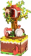 Puzzle - Robotime Drewniane Puzzle 3D, Pozytywka Dom na Drzewie - miniaturka - grafika 1