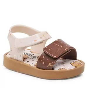 Sandały damskie - Sandały Melissa - Mini Melissa Jump Candy Bb 33741 Beige/Brown AI097 - grafika 1