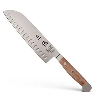 Güde nóż Santoku drewno, seria wgłębieniami, Alpha, podwójnym ostrzem, uchwytem orzech włoski W546/18 - Noże - miniaturka - grafika 1