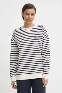 Bluzy damskie - North Sails bluza bawełniana damska kolor beżowy wzorzysta 091902 - grafika 1