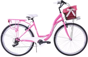 KOZBIKE City 28 7s różowo - biały (K4) KOZ14-K4 - Rowery - miniaturka - grafika 1
