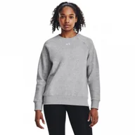Koszulki sportowe damskie - Damska bluza dresowa nierozpinana bez kaptura Under Armour Rival Fleece Crew - szara - UNDER ARMOUR - miniaturka - grafika 1