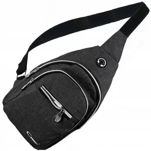 Saszetka na ramię uniseks szary Cambell REGULOWANY PASEK PLECAK CROSSBODY - Torby męskie - miniaturka - grafika 1