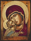 Prace ręczne dla dzieci - Zestaw z muliną, Ikona Matki Boskiej z dzieciątkiem - miniaturka - grafika 1