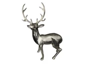 Ozdoby bożonarodzeniowe - RENIFER Z METALU DUŻY DEKORACJA CHROM 68 CM - miniaturka - grafika 1