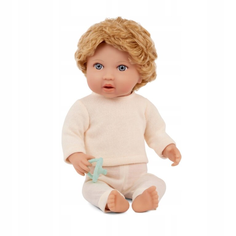 LullaBaby: Lalka Niemowlę – Chłopiec Blondyn z Włosami, ze smoczkiem