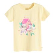 Koszulki dla dziewczynek - Cool Club, T-shirt dziewczęcy, żółty - miniaturka - grafika 1