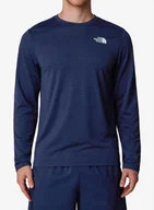 Bluzy sportowe damskie - Bluza bez kaptura The North Face 24/7 L/S Tee - summit navy dark heather - miniaturka - grafika 1