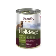 Mokra karma dla psów - FamilyFirst Indyk+kurczak+marchew adult 400g - miniaturka - grafika 1
