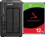 Serwery plików NAS i macierze dyskowe - Serwer plików Qnap TS-253E-8G + Seagate IronWolf 12TB ST12000VN0008 - miniaturka - grafika 1