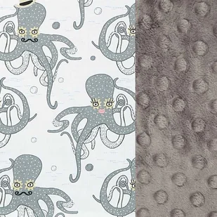 LA MILLOU CIEPŁY KOCYK MINKY - L - SEA BEAUTIES GREY - GREY - Koce i narzuty dla dzieci - miniaturka - grafika 1