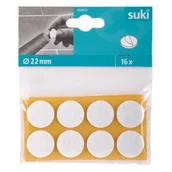 Zawiasy, okucia i inne akcesoria - Podkladki filcowe 22 mm przyklejane białe 16 szt. suki - miniaturka - grafika 1