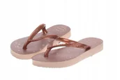 Klapki i japonki damskie - Havaianas Japonki Dla Dziewczynki Złoto Różowe Na Lato 23-24 Jrk - miniaturka - grafika 1