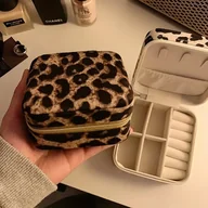 Inne - TEMU 1 Szt. Pudełka Na Biżuterię Z Leopardegłową Oprawą, Kompaktowego I Eleganckiego, Nadającego Się Do Przechowywania Kolczyków, Pierścionków I - miniaturka - grafika 1