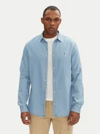 Koszule męskie - Tommy Jeans Koszula jeansowa DM0DM21146 Niebieski Regular Fit - miniaturka - grafika 1