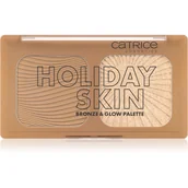 Rozświetlacze do twarzy i ciała - Catrice Holiday Skin Bronze & Glow Palette 010 5,5g - miniaturka - grafika 1