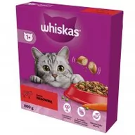 Sucha karma dla kotów - Whiskas Sucha karma dla dorosłego kota, z pyszną wołowiną 800 g - miniaturka - grafika 1